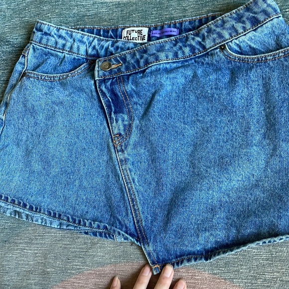 Future Collective Western Blue Denim Skirt - Picture 3 of 6